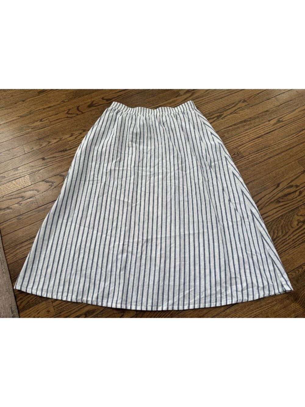 HOLEBROOK Sweden Striped Midi Skirt Blue White Size Large